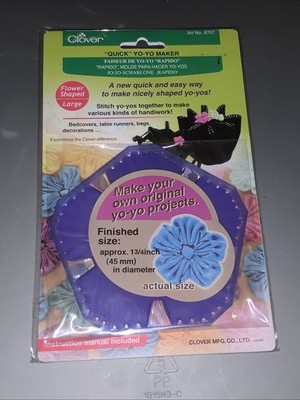 CLOVER Large Flower Shape Quick YO-YO MAKER 1.75'' 8707 Japan Made NEW! 