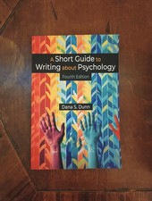 Short Guide to Writing about Psychology by Da...
