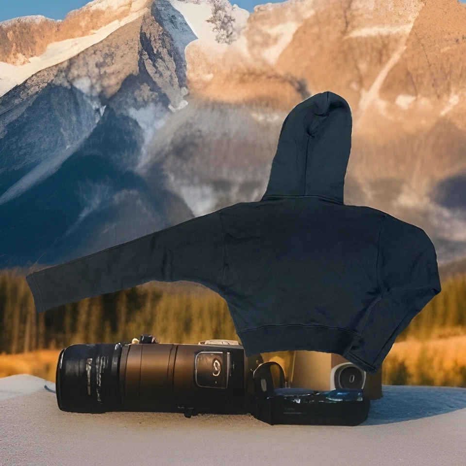 NUEVO CON ETIQUETAS Raro Harley Davidson X Bar and Shield Mujer’s L Recortado Sudadera con Capucha Imán Negro Foto 2 de 3