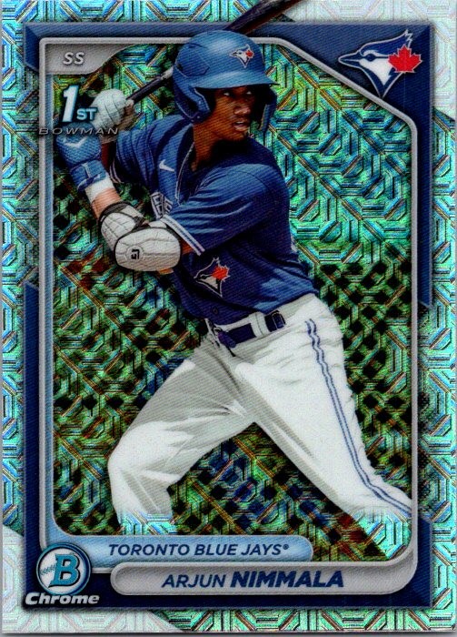 2024 Bowman #BCP-142 Arjun Nimmala Chrome Prospects Mojo Refractors