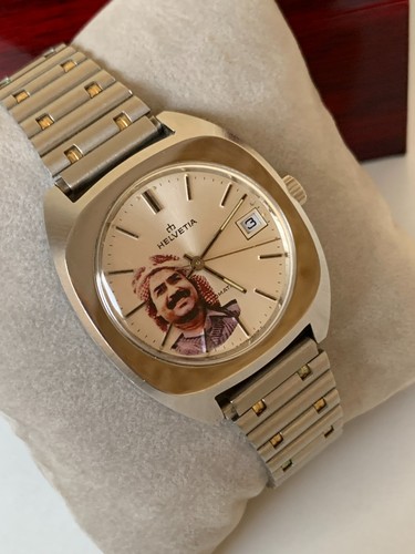 1970's Vintage Helvetia Automatic Watch Saddam Hussein Iraq Special Mint 38mm - Picture 5 of 24