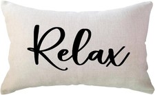 Farmhouse Lumbar Pillow Cover 12x20 Beige