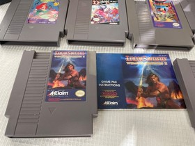 NES NINTENDO GAME LOT WIZARD & WARRIORS II WRATH BLACK MANTA SNAKE'S REVENGE EUC
