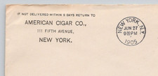 1905 American Cigar Co New York NY Postal Cover