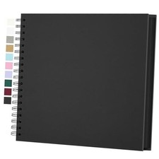 10 x 10 Inch DIY Scrapbook Photo Album Hardcover Kraft 10"x10" 100 Pages Black