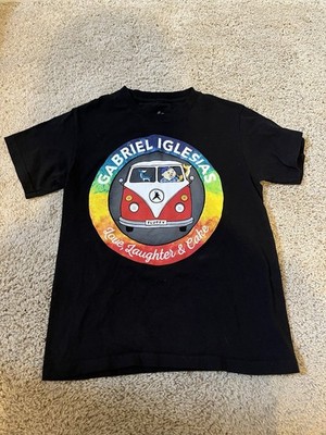 Gabriel Iglesias Shirt Love Laughter And Cake Fluffy Guy Size Small 
