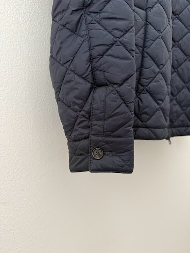 Barbour Biddel Quilted Jacket Navy Full Zip Lightweight Men's Large image 4