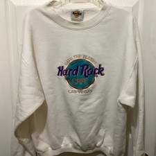 Vintage 90s Hard Rock Cafe Las Vegas Sweatshirt White M