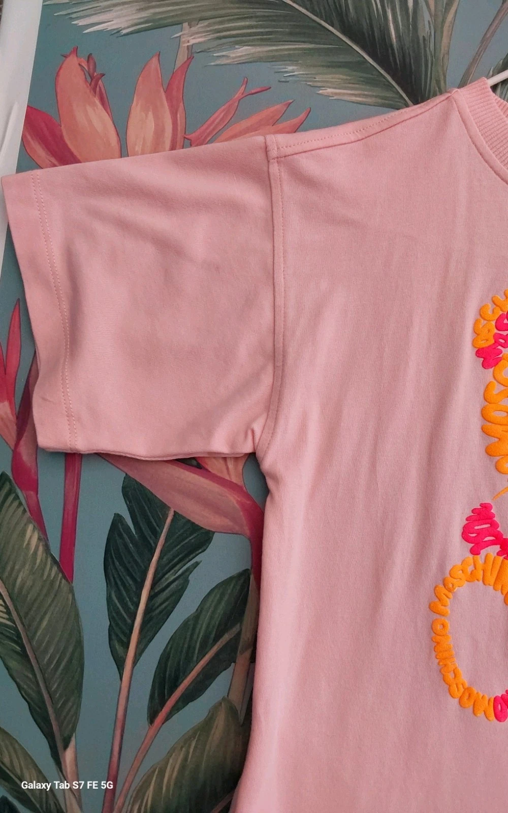 Abito rosa Moschino bambini ragazze logo orsacchiotto maniche corte bordo con volant