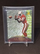 1995 Pinnacle J.J. STOKES RC #215 Trophy Collection Parallel Rookie Card - 49ers. rookie card picture