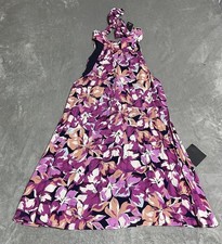 Lulus Dress Womens Medium Halter Pink Floral Beach Tropical NEW