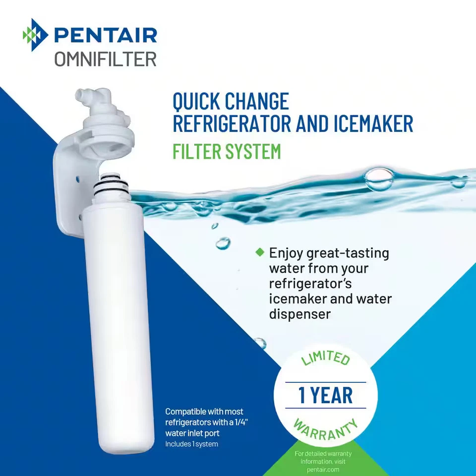 OmniFilter Pentair Inline Quick Change Refrigerator and Icemaker Replacement 1PK - Image 2 of 4