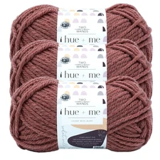 (3 Pack) Lion Brand Yarn 617-140U Two of Wands: Hue + Me Bulky Yarn, Love Song