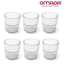 6 Bicchieri per Acqua, da 300ml, Impilabili, Infrangibili, da Esterno, Omada
