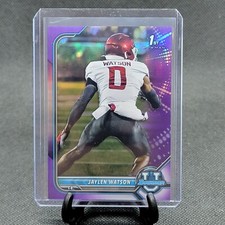2021-22 University JAYLEN WATSON 1ST BOWMAN Chrome PURPLE REFRACTOR SSP Wash St