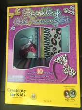 Creativity for Kids Sparkling Hair Accessory Set NIB $32.95 Ages 5 - 95