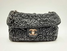 Chanel Medium Astrakhan Flap Bag In Black Lam...