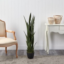 4  Sansevieria Snake Artificial Plant w/35 Lvs Home Decor. Retail 204