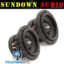 (2) SUNDOWN AUDIO SA-6.5 SW D4 6.5" SUBS 200W RMS DUAL 4-OHM SUBWOOFERS SPEAKERS