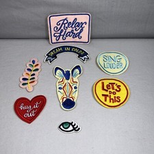 18 Small Assorted Embroidered Iron-On / Sew-On Patches
