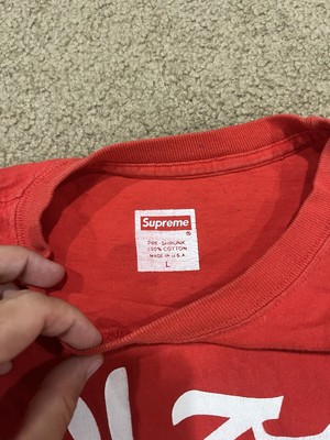 Supreme Arabic Logo Red L/S Tee FW17 Adult Size Large L Streetwear 
