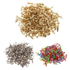 100pcs Mini Decorative Round Head Split Pins Metal Brads Paper Fasteners for