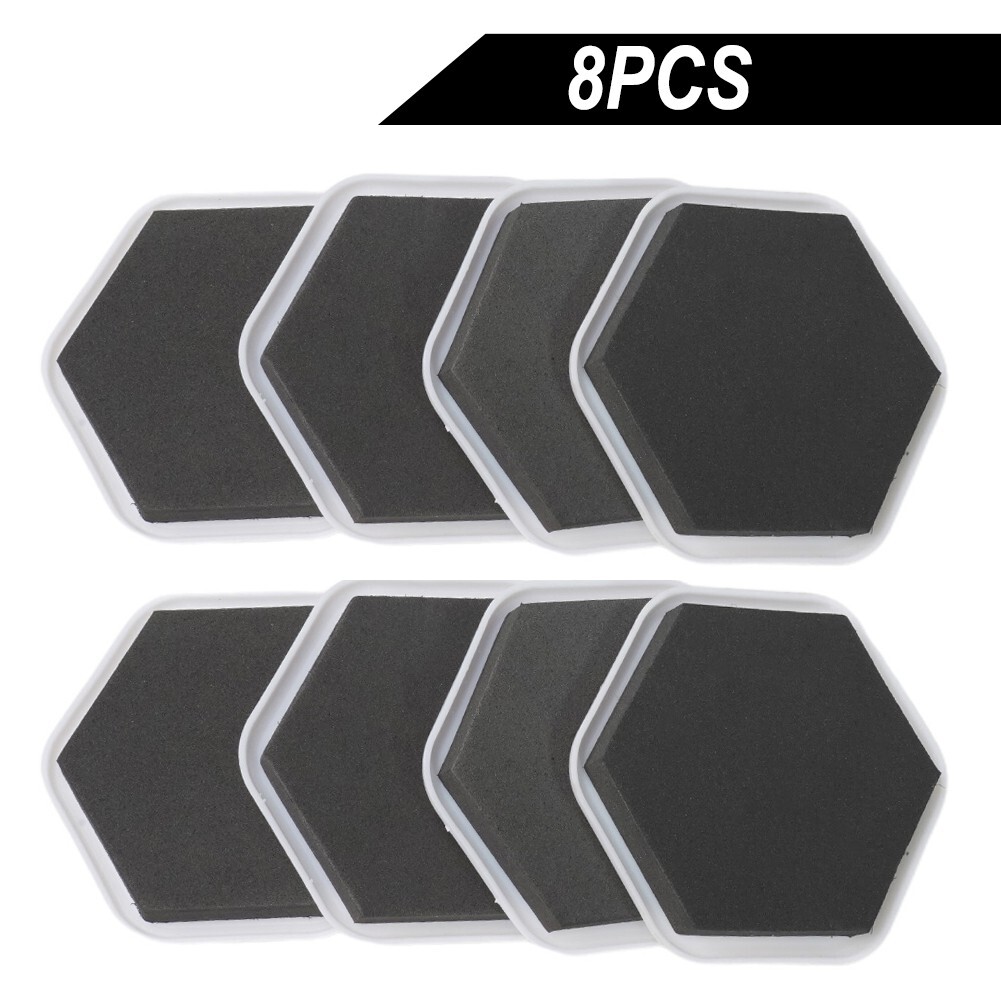 8x Heavy Duty Moving Sliders Pads Furniture Gliders Carpet Flooring