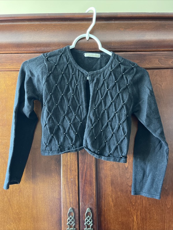 Cinderella girls black shrug beaded size L