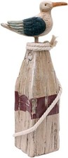 Seagull Statue Decor Nautical Polyresin Figur...