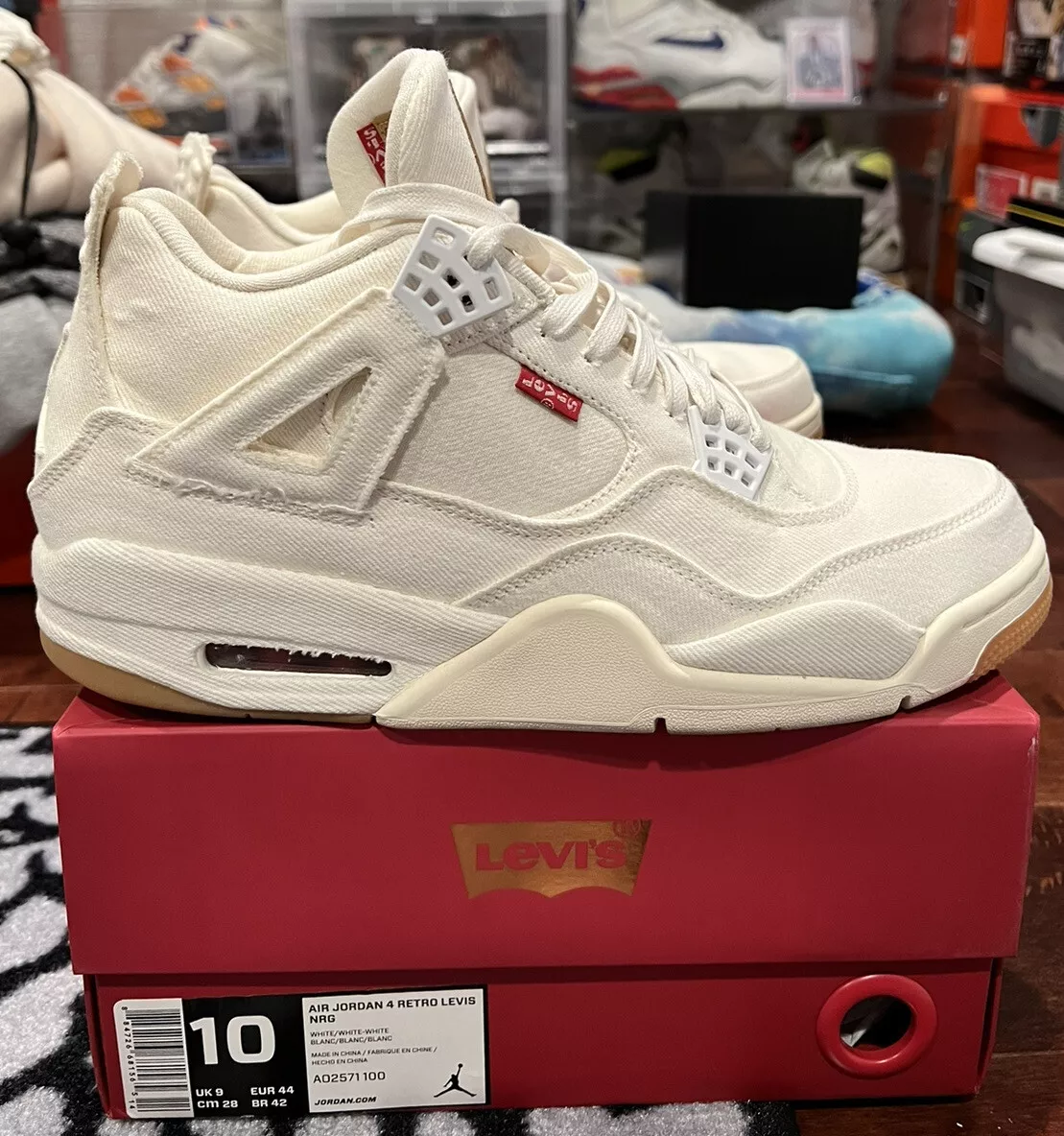 nike air jordan 4 Levi white size 10 vnds