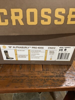 NEW***LaCrosse, Alphaburly Pro Realtree Edge 400G