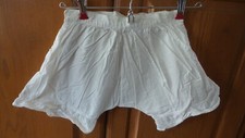 Antique Cotton Bloomers, 22" Waist, 11-1/2" long, French Pleats, Children