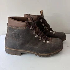 Vintage PMS Conti Boots Mountaineering Lace Up Brown Mens 7.5 Womens 9 Leather