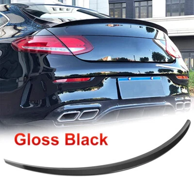 GEARMONSTER FOR MERCEDES C CLASS COUPE C205 A205 STYLE REAR BOOT SPOILER GLOSS BLACK UK