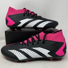 Adidas Predator Accuracy.2 FG Black Pink Men's 10.5 Soccer Cleats GW4586