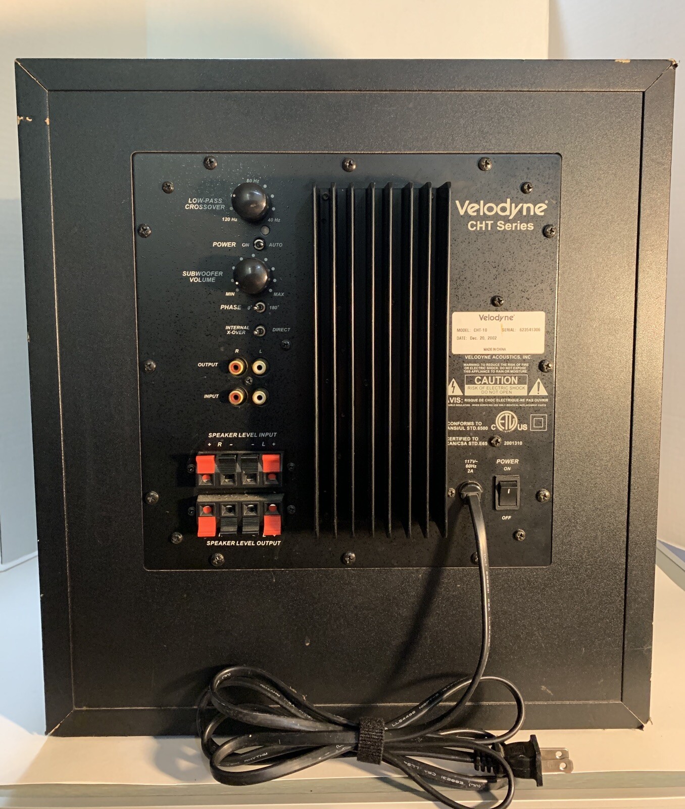 velodyne cht 10 subwoofer