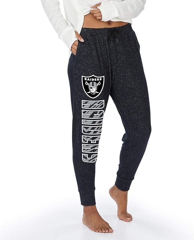 Женские джоггеры Zubaz NFL Las Vegas Raiders с мягкой подкладкой из мрамора