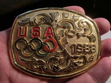 1988 USA OLYMPICS BELT BUCKLE - GW-13