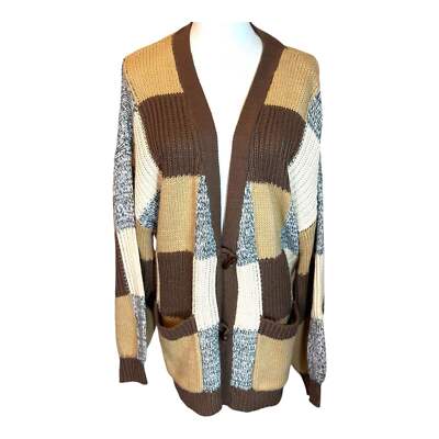 BKE by Buckle Checkered Womens Cardigan Sweater Size XL