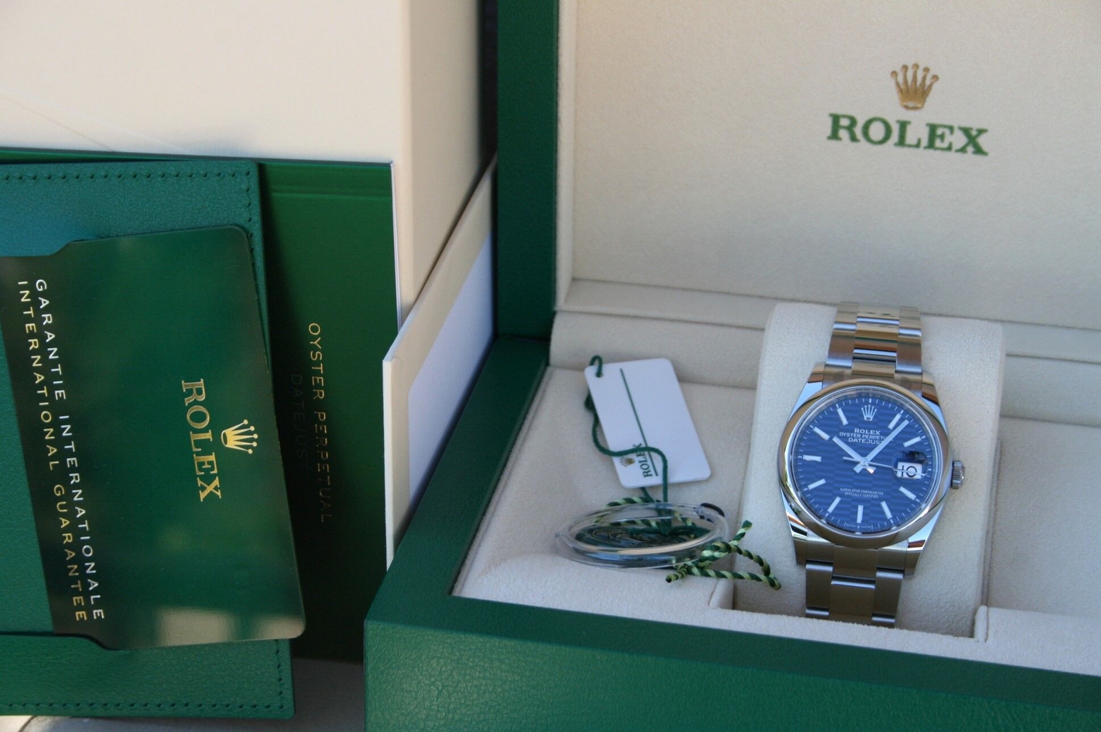 ROLEX 126200 DATEJUST WATCH BLUE MOTIF OYSTER NIB - Image 5