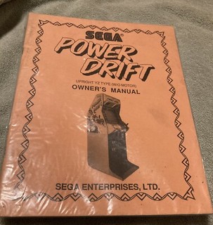 ORIGINAL SEGA POWER DRIFT Upright YZ Type OWNER'S MANUAL Very Good Condition