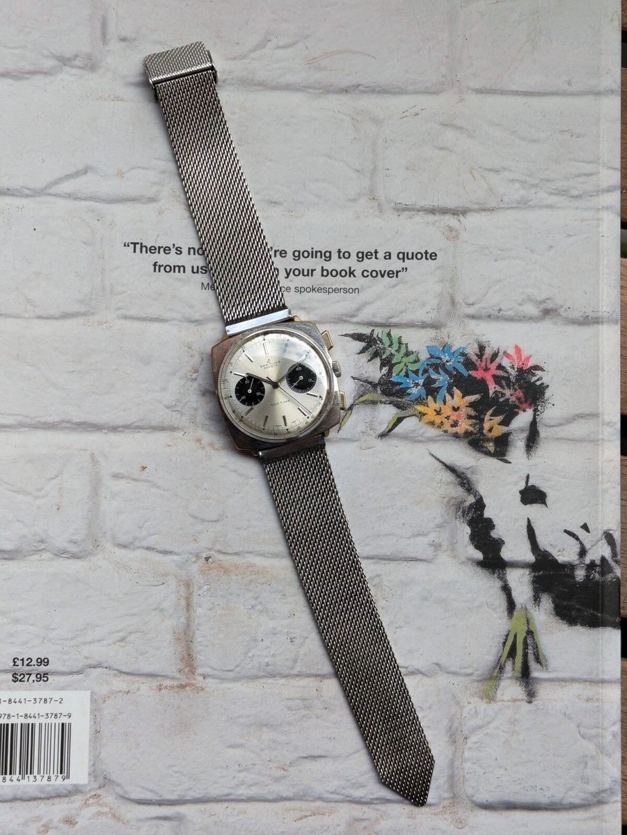 Vintage Mens Breitling Top Time Panda Chronograph Watch Valjoux