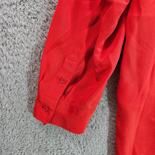 Joie Tunic Top Blouse Women Small 100% Silk Red - S - Picture 8 of 12