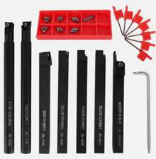 21PCS 3/8 " 10mm Shank Indexable Carbide Lathe Turning Insert Tool Holder