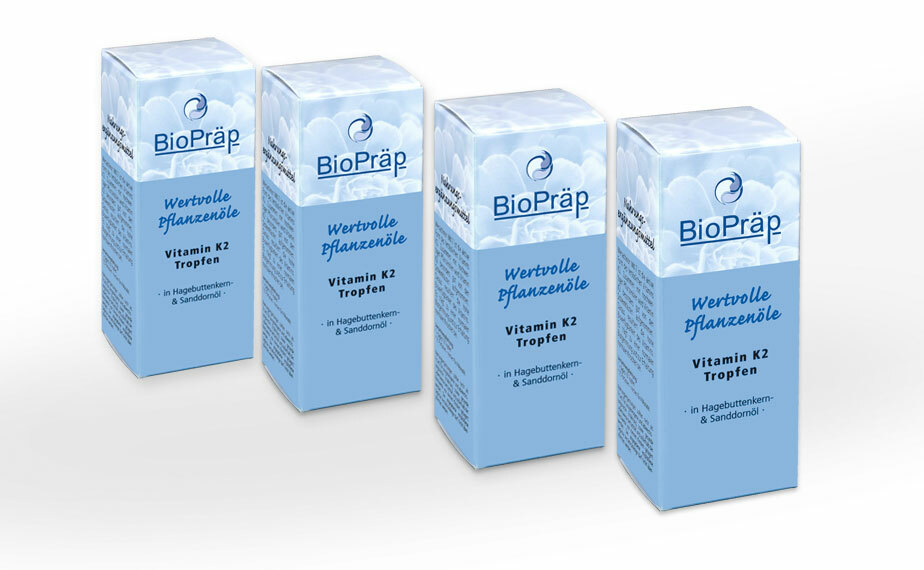 Sparpack -20%: Vitamin K2 Tropfen in Hanf- und Sanddornöl, 4 x 50 mL (Biopräp)