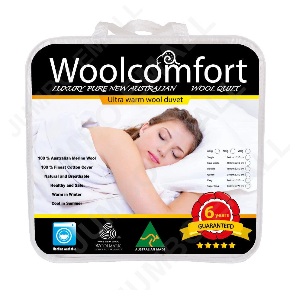 Aus Made Merino Wool Quilt 200/350/500/700GSM-Machine Washable-ALL SIZE - image 2 of 2