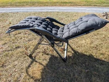 Patio Rattan Zero Gravity Lounge Chair Folding Recliner W/Headrest Mix Brown