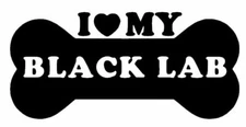 Vinyl Decal for Window - I Love My Black Lab (Bone)