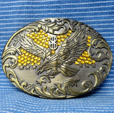 Western Eagle Belt Buckle Cowgirl Cowboy Scroll Flourish Vintage 90s   .PCB715