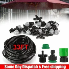 33FT Hose Outdoor Patio Water Mister Mist Nozzles Misting Cooling System Cooler